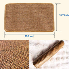 minni-goods sisal rug carpet protector prevents sofa scratches in living room.