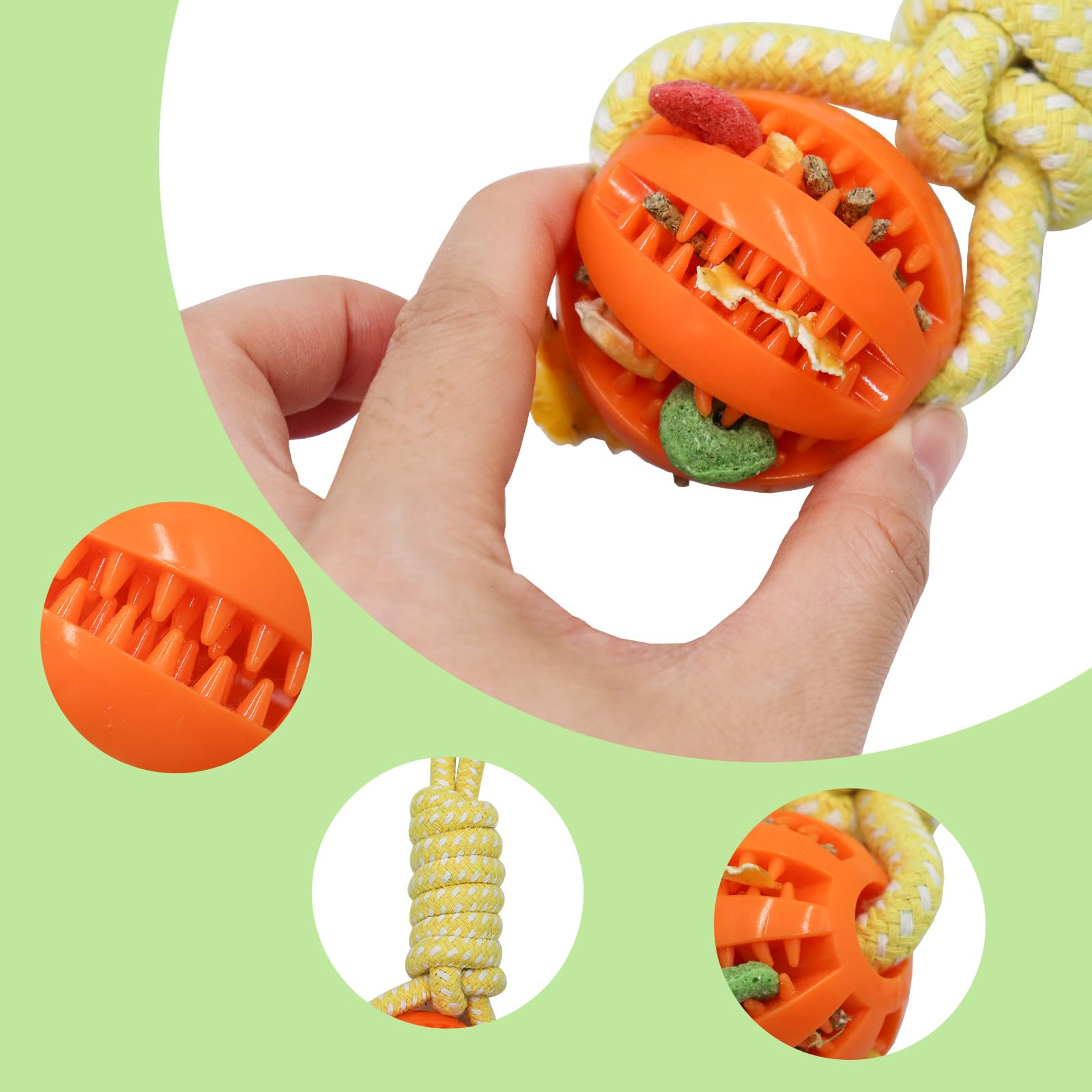 MinrzPet durable pig toy ball with rope for safe indoor/outdoor play.