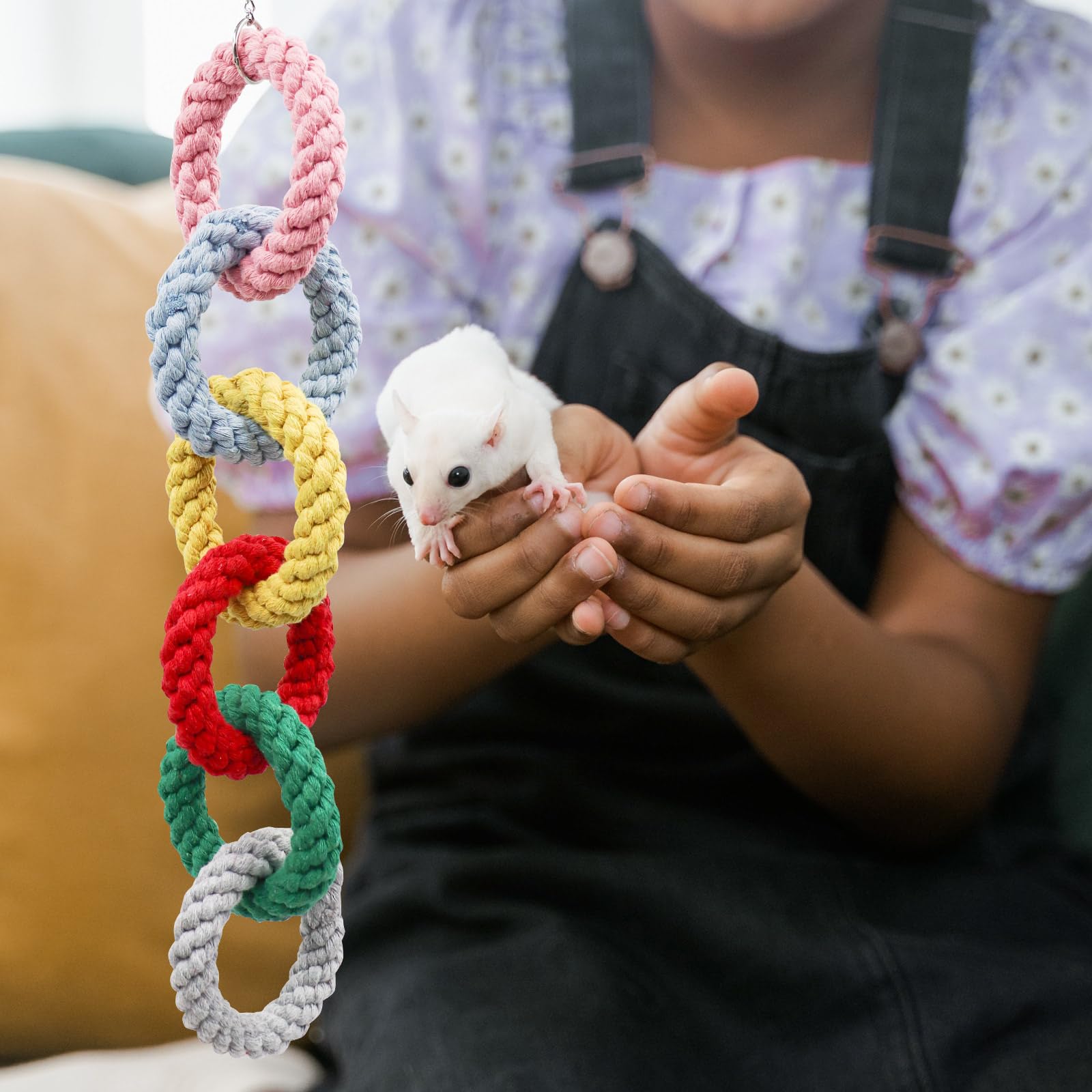 MinrzPet durable cotton rope ensures safe daily play for little climbers.