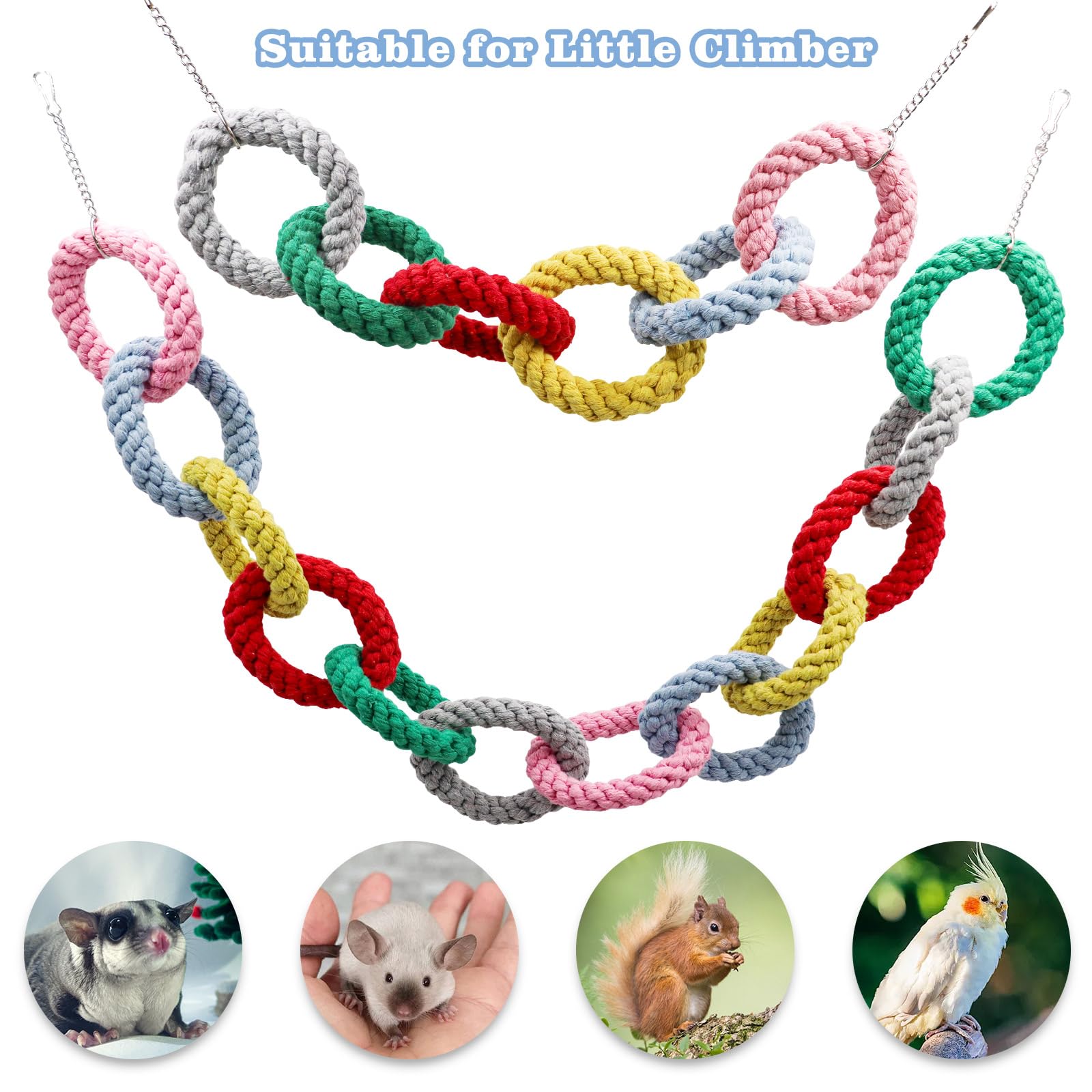 MinrzPet rat toys cotton rope delivers durable, paw-friendly exercise.