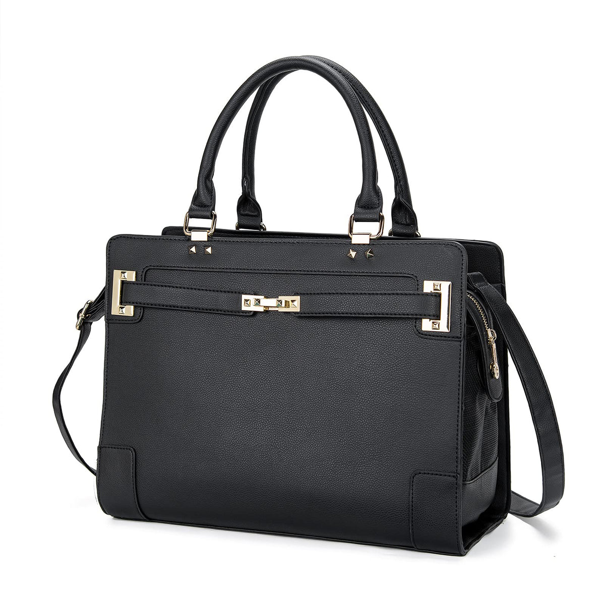 Minsong fashion pet carrier side view shows secure travel purse for small pets.
