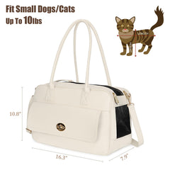 Minsong pet carrier purse interior with fixed leash for small pets safety