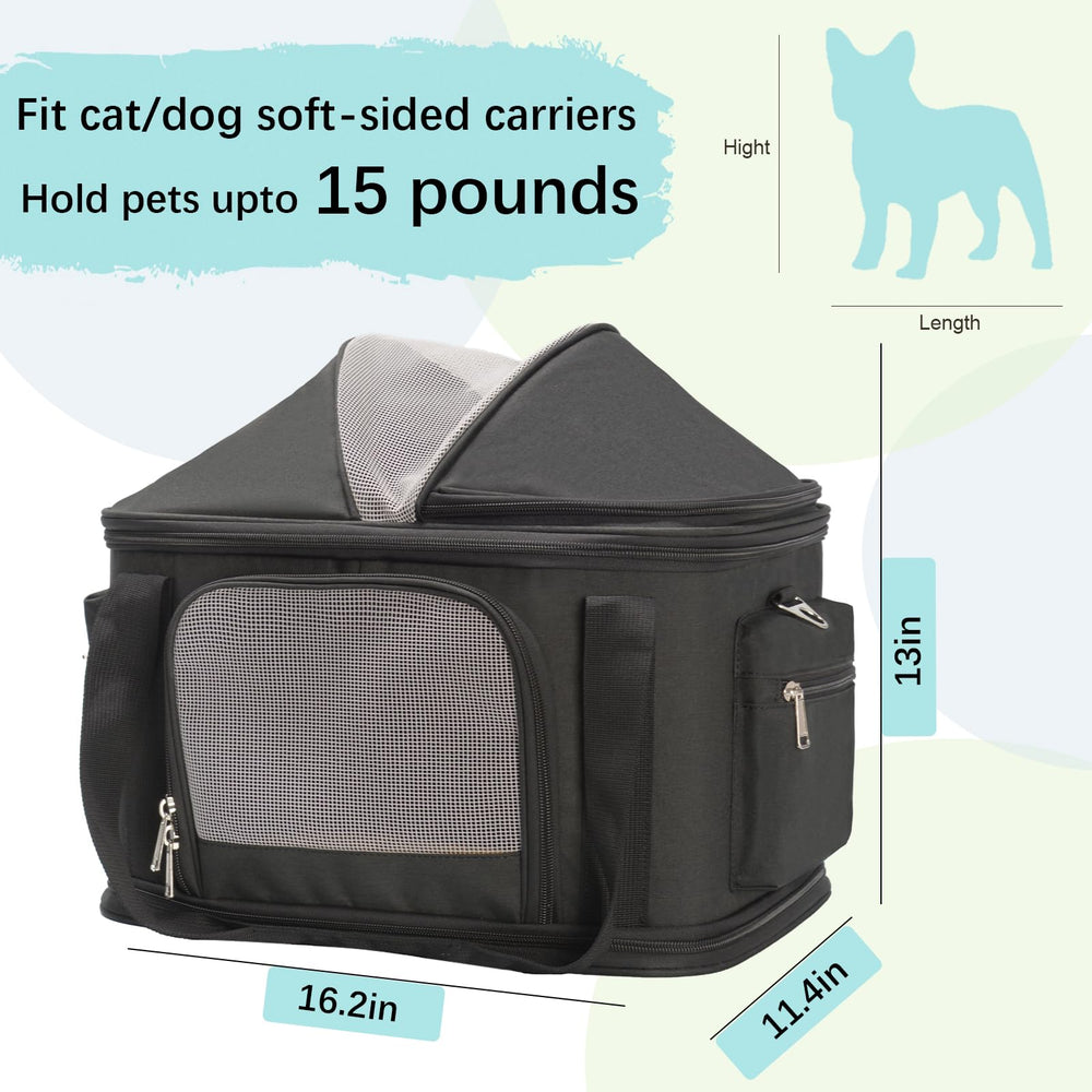 Minsong pet carrier interior layout showing spacious space for small pets