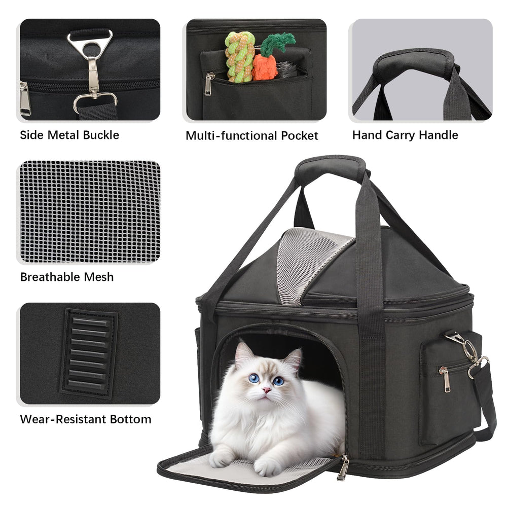 Minsong pet carrier safety leash inside helps prevent pet escapes during transit