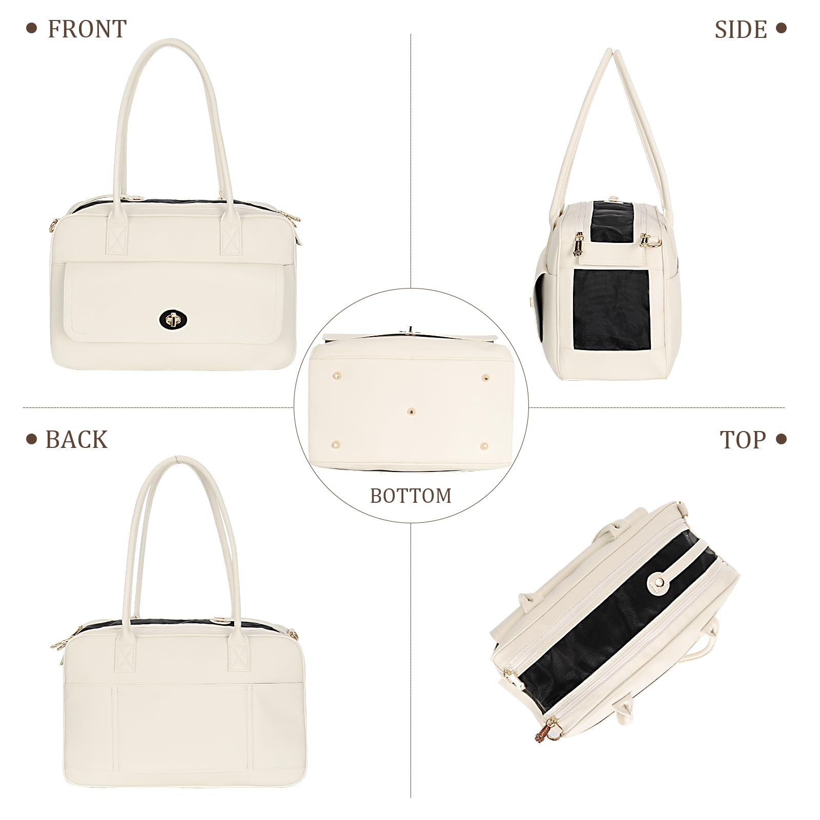 Minsong carrier front pocket for treats and toys on the go