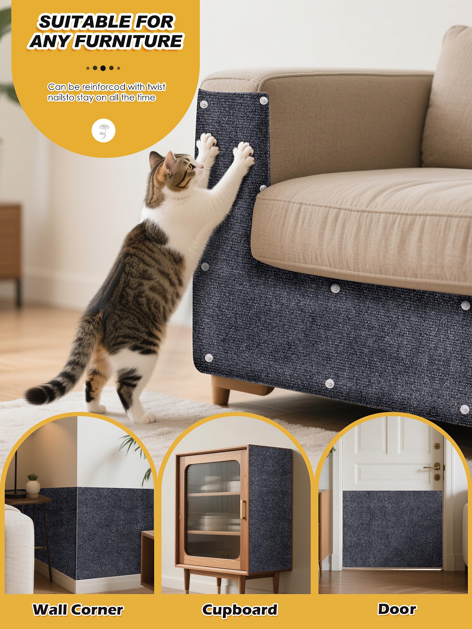 Minyii mat includes eco-friendly adhesives and screws for flexible mounting.