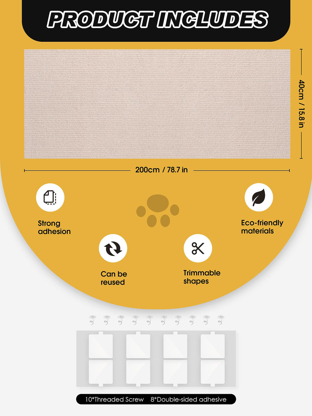 Minyii scratch mat helps protect furniture with a stylish beige design.