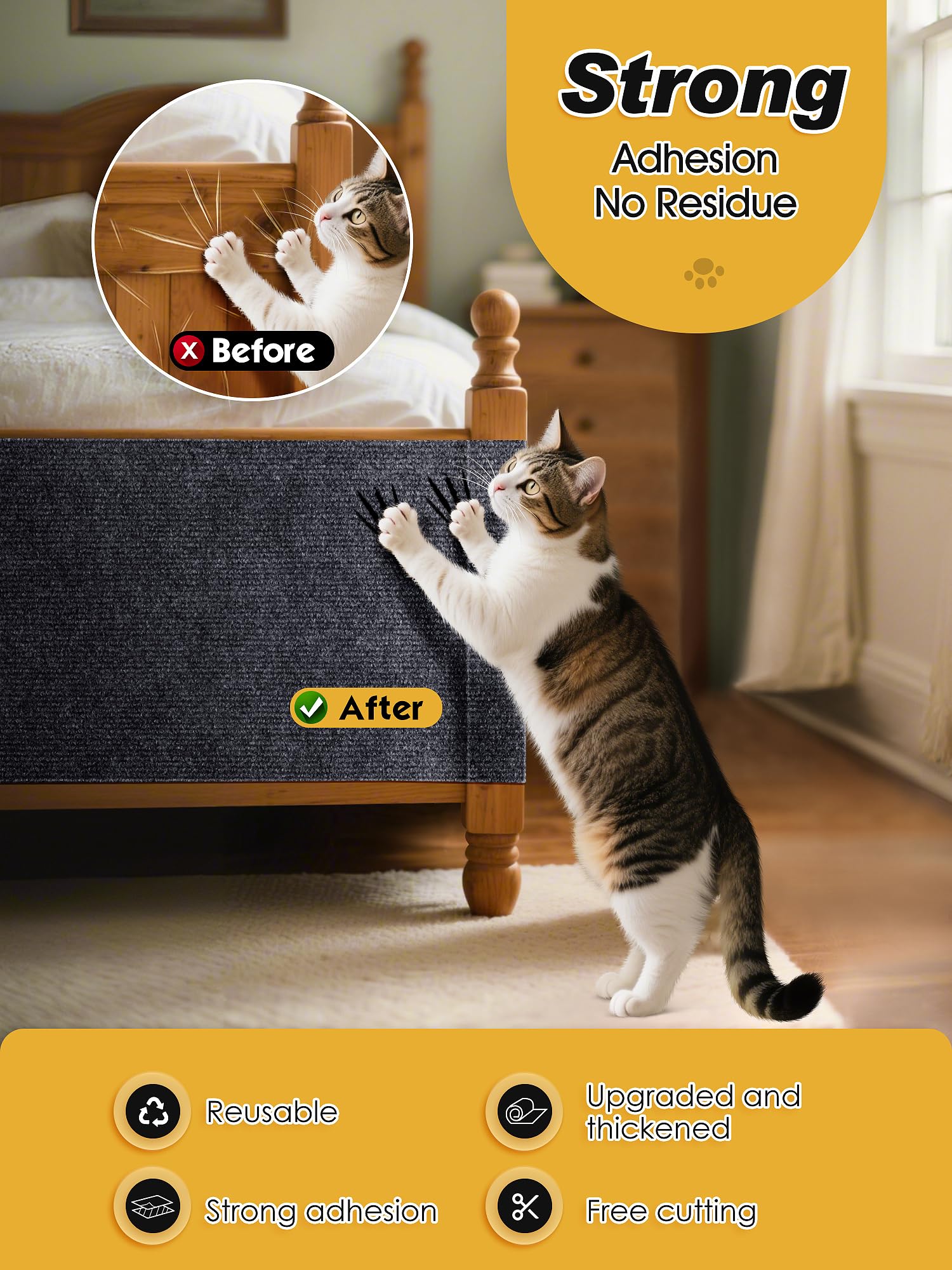 Minyii TLNNK easy-adhesive attachment lets you install quickly with secure, removable adhesion