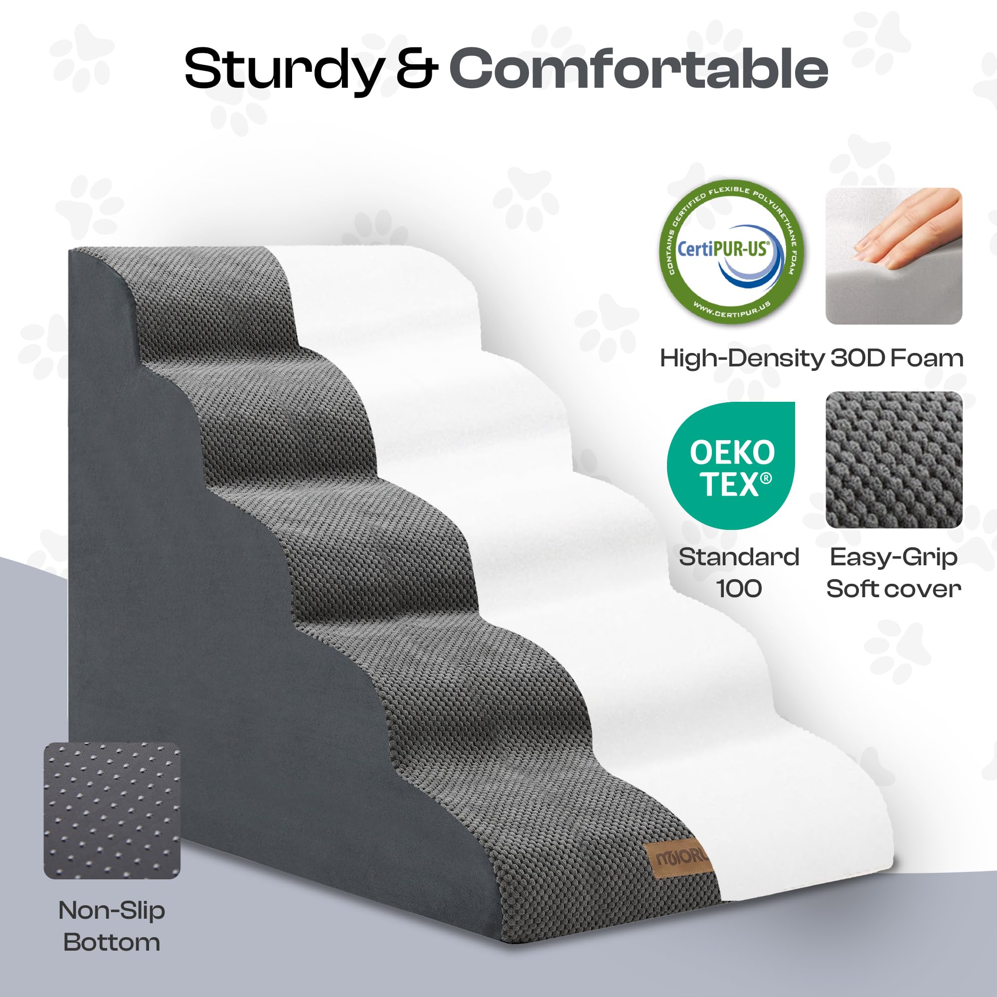 Miorun foam closeup shows high-density 30D foam durability.