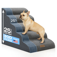 Miorun extra-wide dog stairs front view for safe, confident climbs.