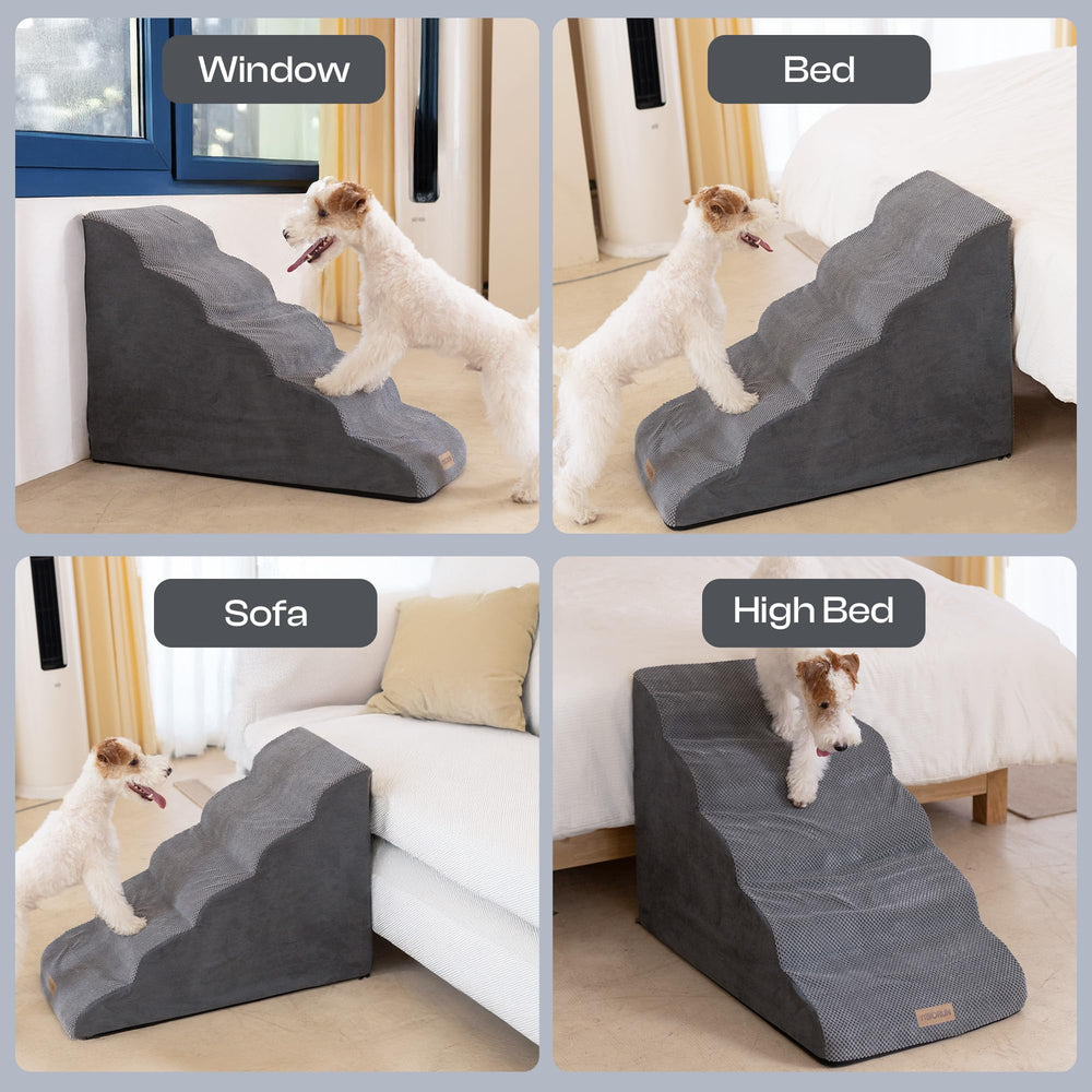 Miorun dog stairs washable cover for easy cleaning and hygiene.