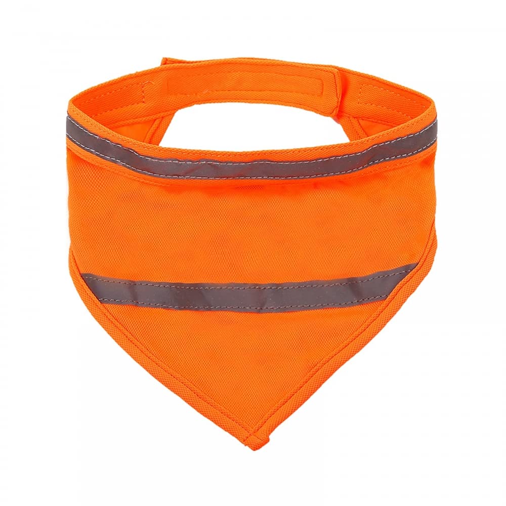MiOYOOW dog bandana with reflective stripes for safer night walks.