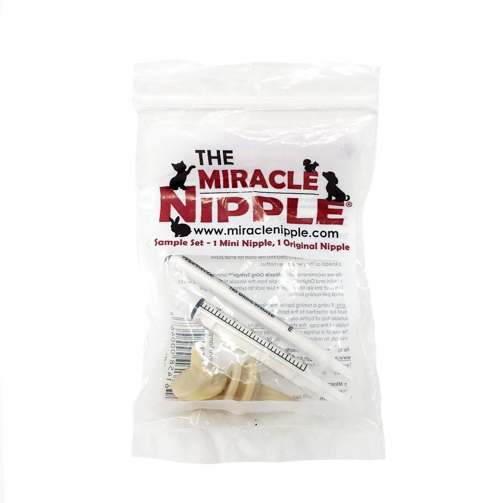 MIRACLE Brand 1ml and 3ml syringes included for flexible feeding.
