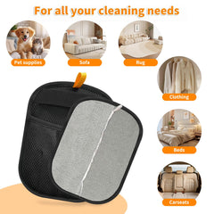 Mirkir electrostatic pet hair remover glove uses static attraction to lift fur.