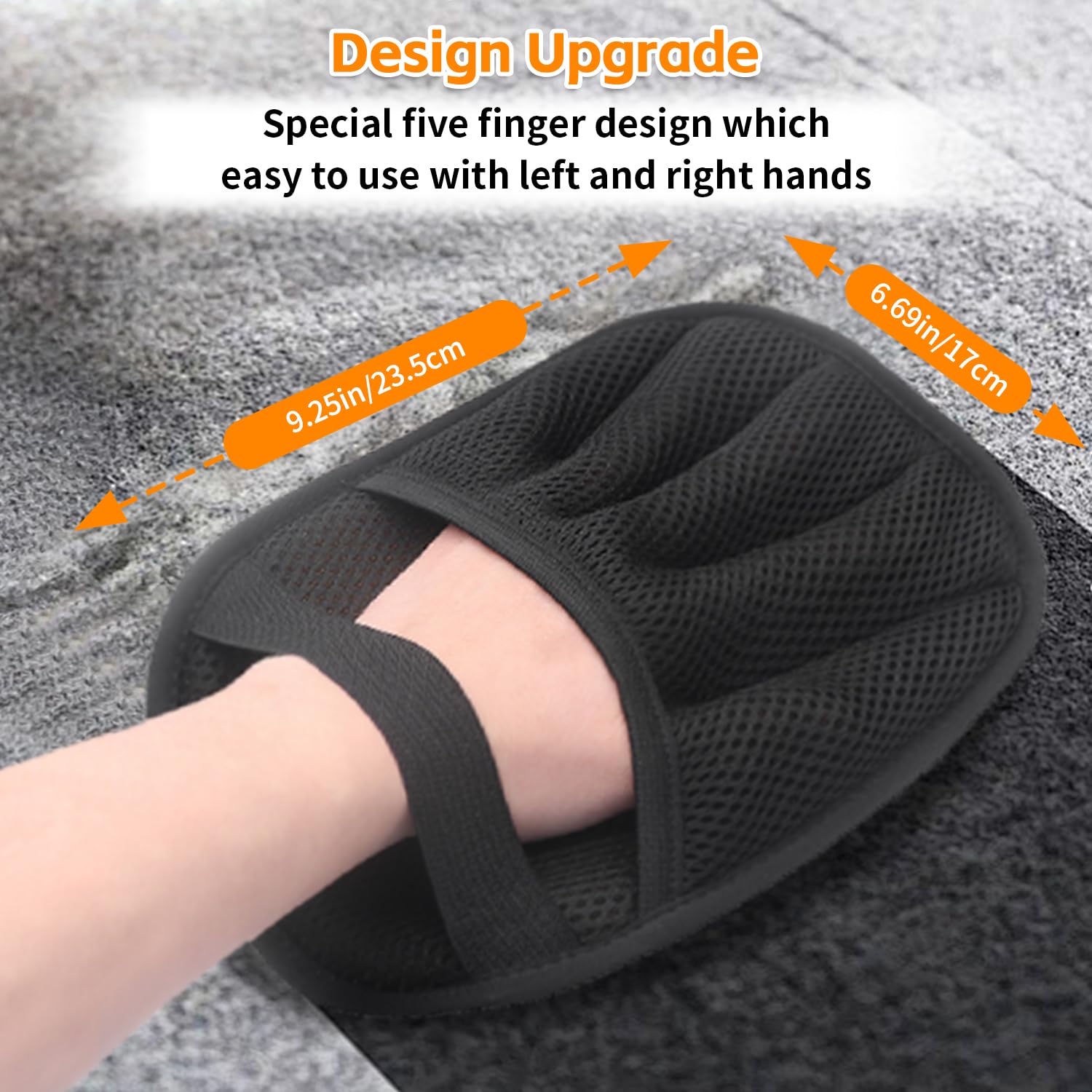 Mirkir five-finger design glove close-up for comfortable, efficient hair pickup.