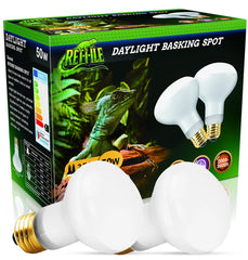 MISDOOD Reptile Heat Lamp 50W packaging shows quick-start kit for reliable basking