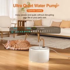 MISFANS pure copper water spout enhances taste and reduces metallic residues for cats.