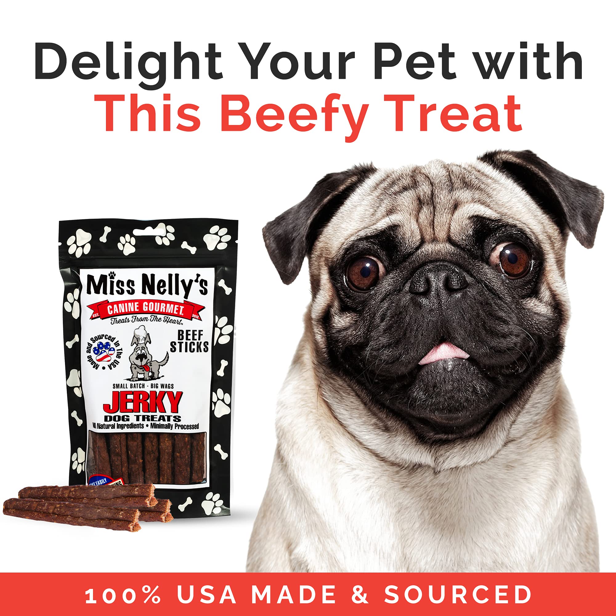 Miss Nelly's beef jerky tender soft texture suitable for gentle chewers.