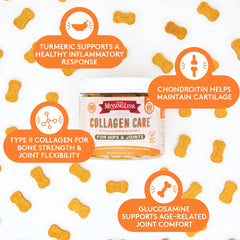 The Missing Link collagen care soft chews hip-joint action highlights mobility support potential
