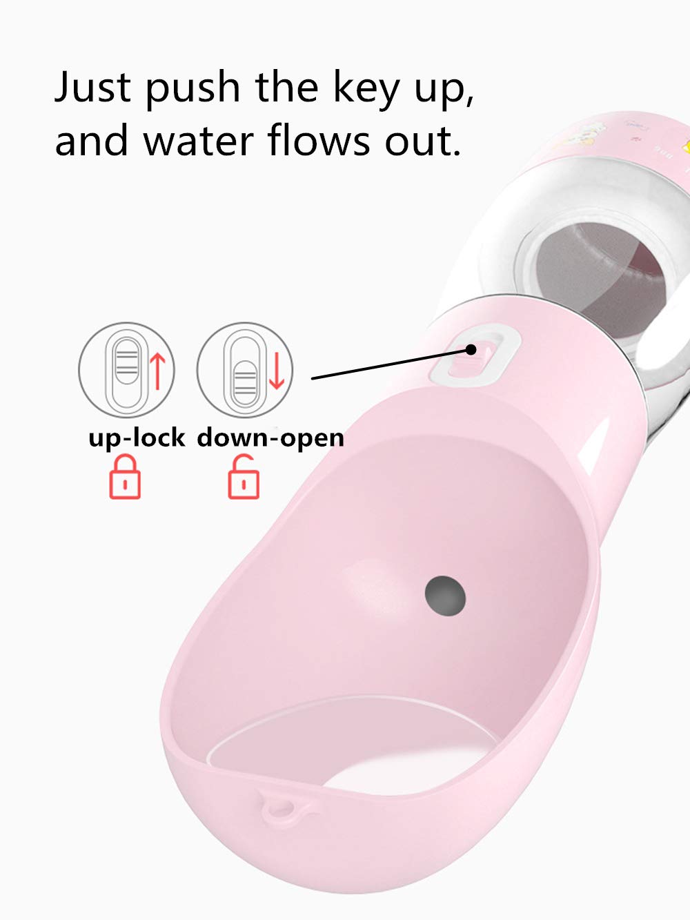 Misthis dog water bottle leak proof cap prevents spills during hiking