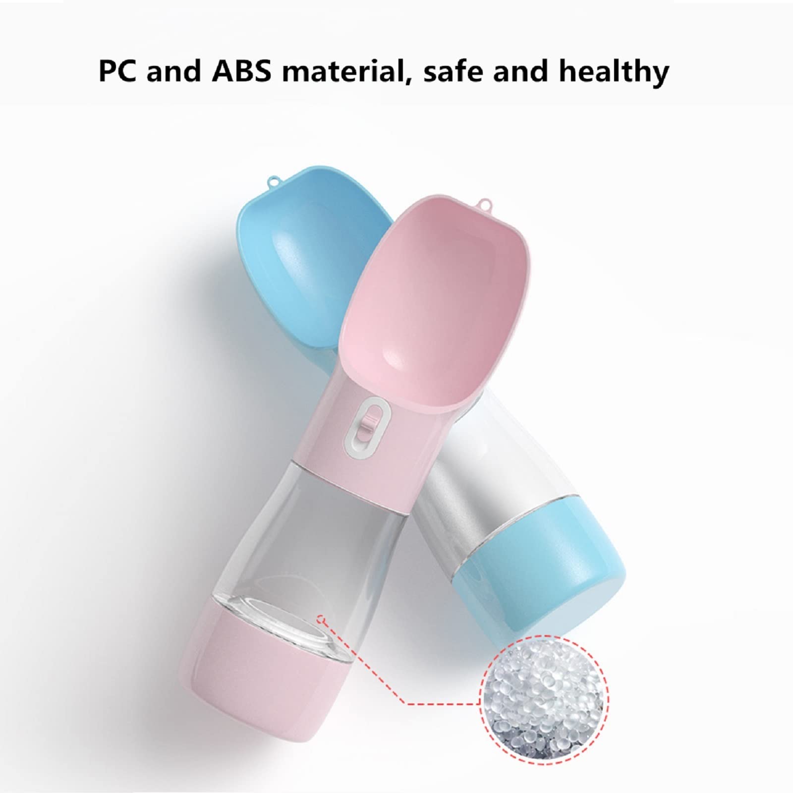 Misthis dog water bottle silicone seal minimizes leaks and keeps contents secure