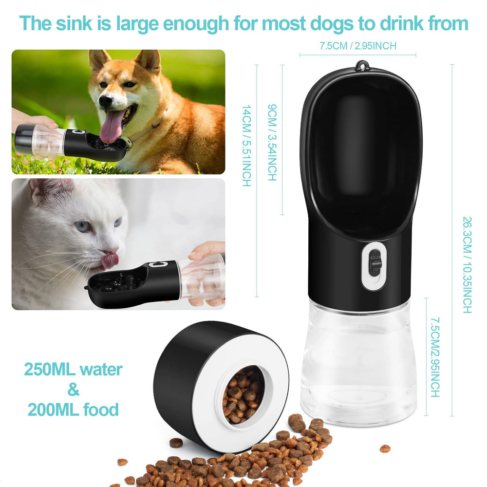 Misthis Outdoor Dog Water Bottle in use on a hiking trail for pets.