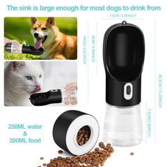 Misthis Outdoor Dog Water Bottle in use on a hiking trail for pets.