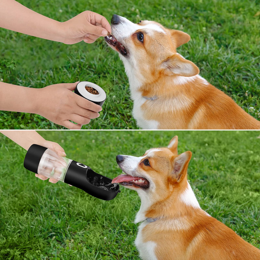 Misthis Outdoor Dog Water Bottle packed in a bag for travel convenience.
