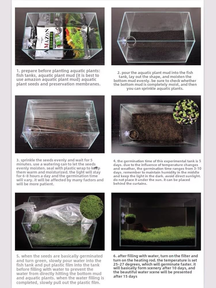 MISUHALOU aquarium grass plant oxygen benefits image suggests improved water quality.