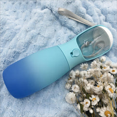 MITOCAPY 2in1 dog water bottle side view compact design for trips