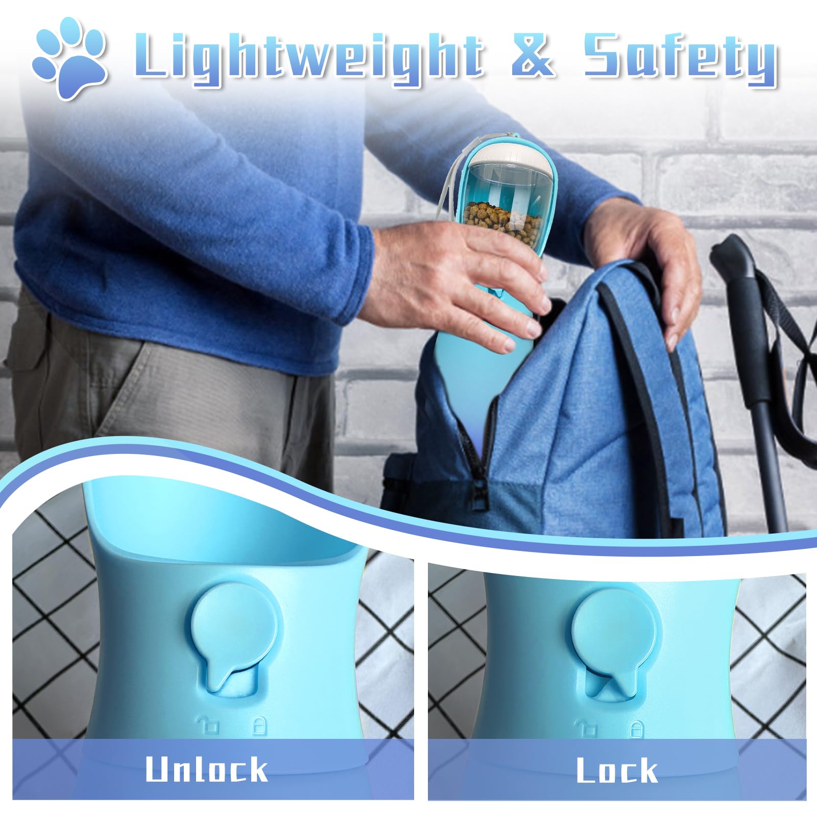 MITOCAPY water bottle leak-proof seal prevents spills during walks
