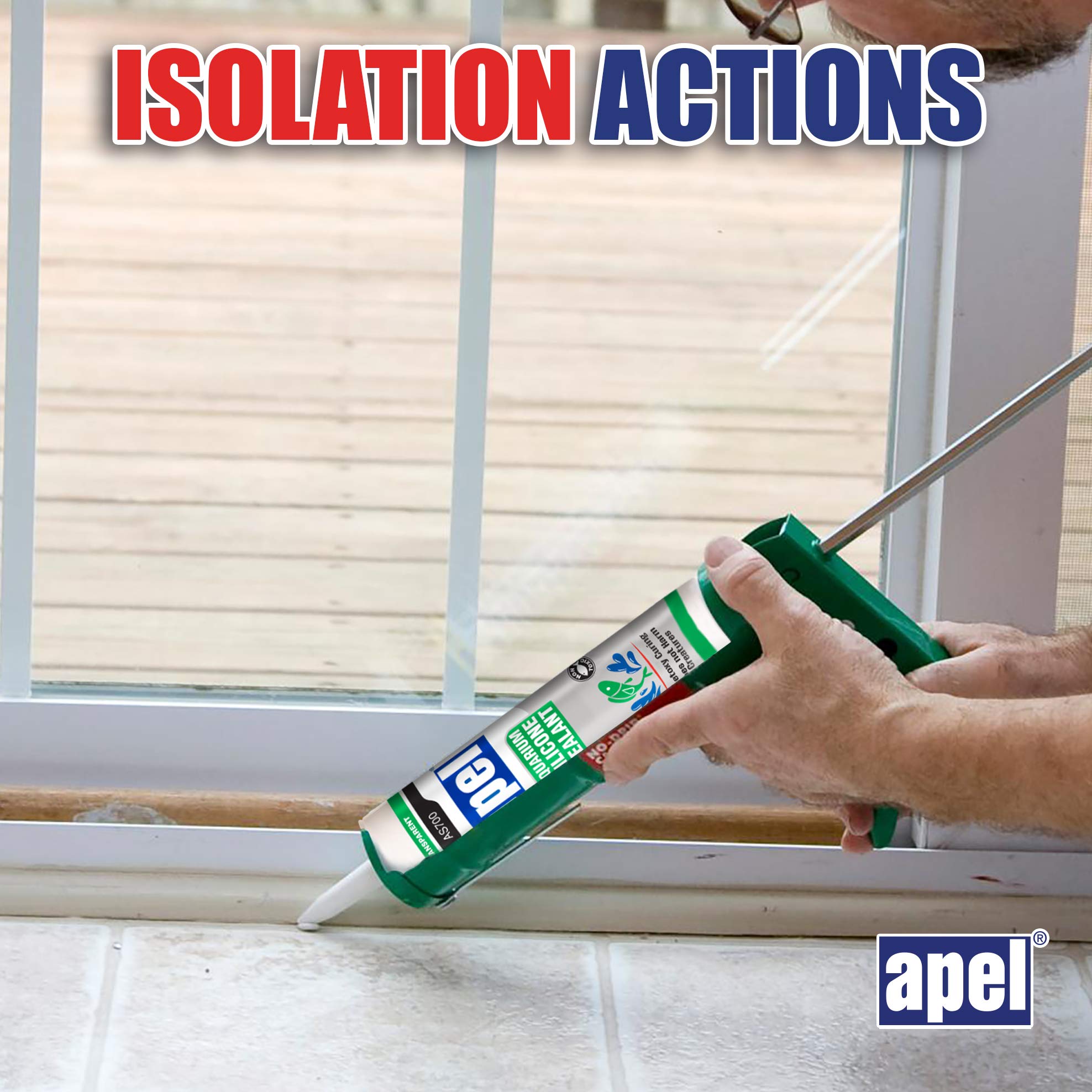 Mitreapel Aquarium Sealant application close-up shows easy seam sealing.