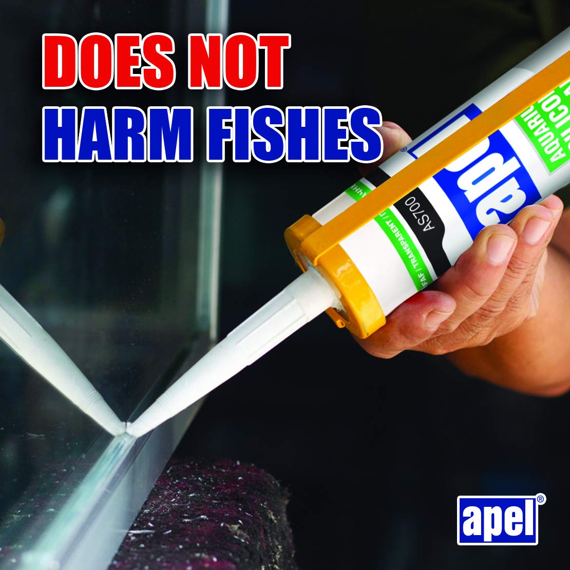 Mitreapel Aquarium Sealant dry-to-touch in hours after application.