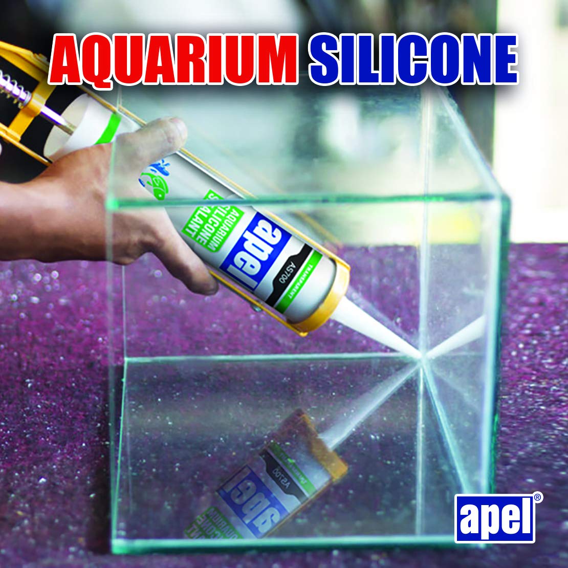 Mitreapel Aquarium Sealant strong bond on glass joints demonstrated.