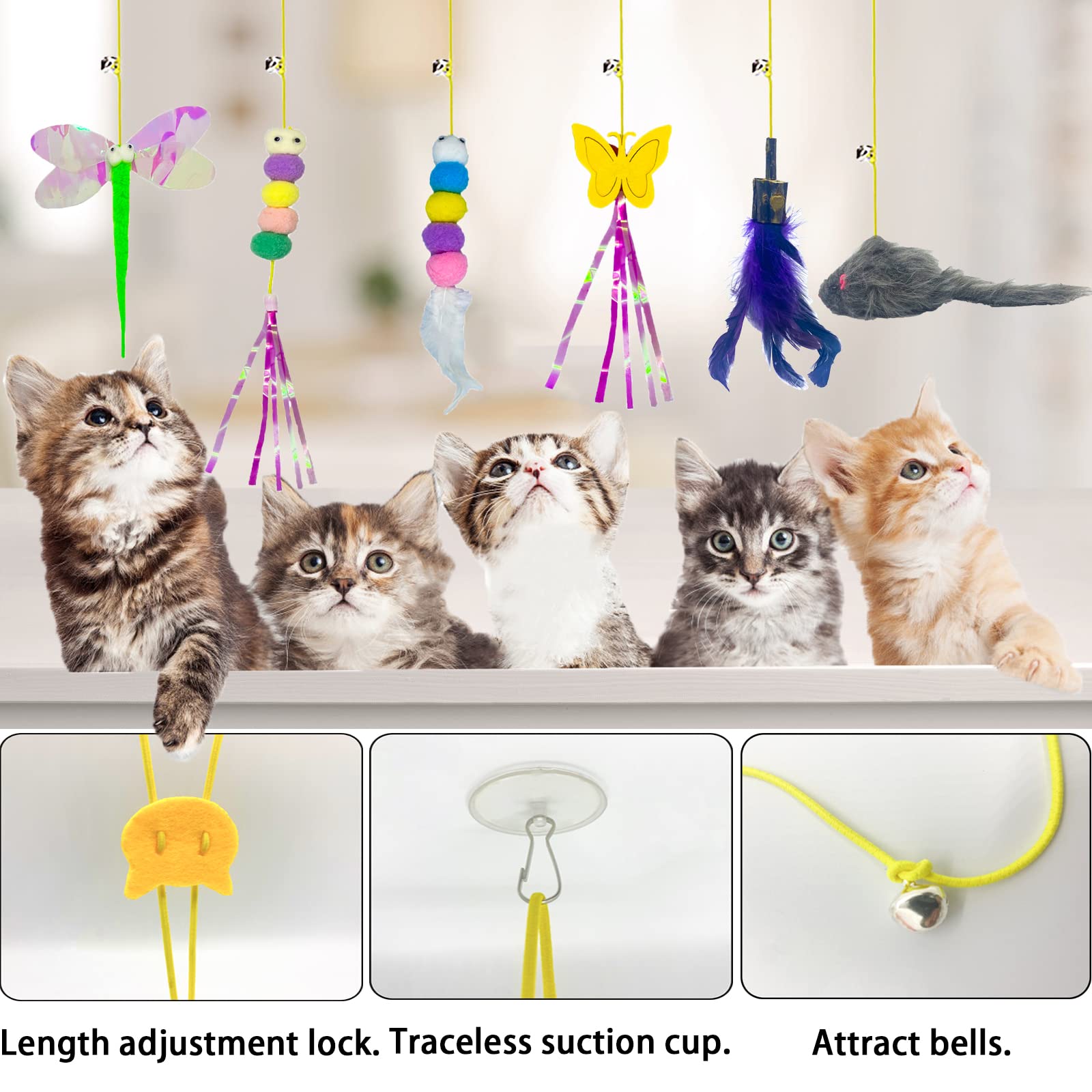 Mitubati cat toy bell sound attracts attention during interactive play