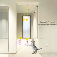 Mitubati cat toy fluffy feathers in action excites hunting instincts