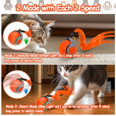 Mity Rain cat ball cover orange closeup highlights anti-scratch design protecting furniture.