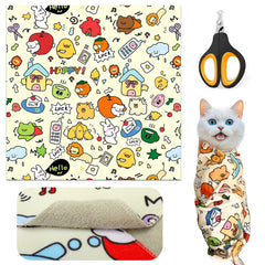 Mity Rain cat wrap and nail clipper in action for safe grooming.