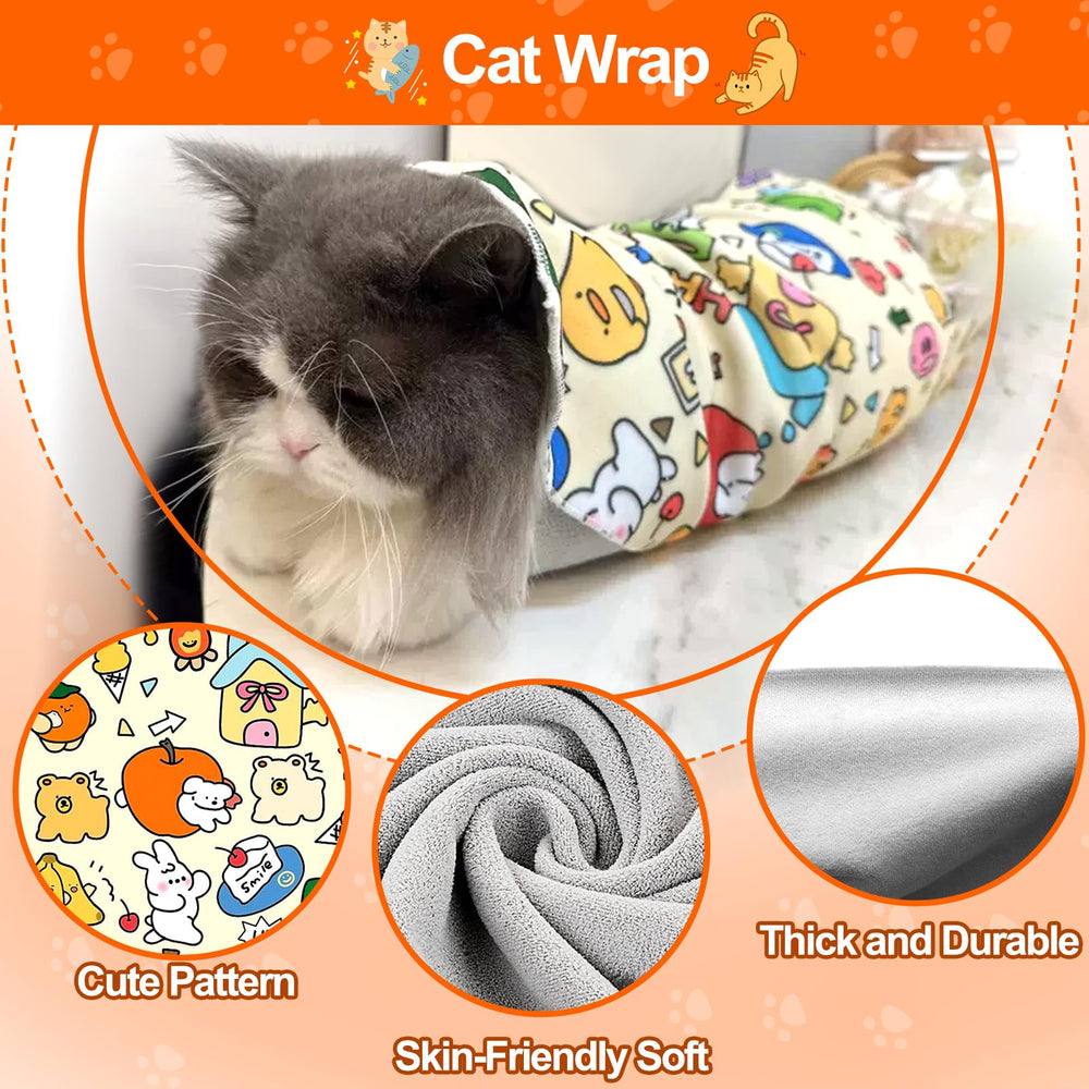Mity rain cat wrap soft thick material provides cozy containment