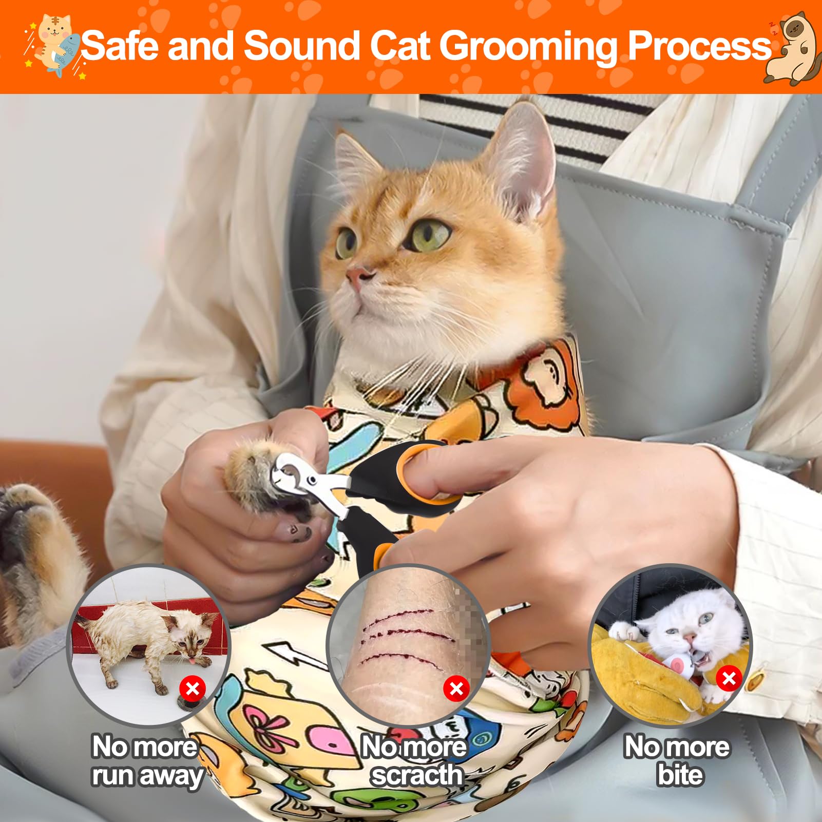 Mity rain cat wrap wide usage demonstrates grooming and organization versatility