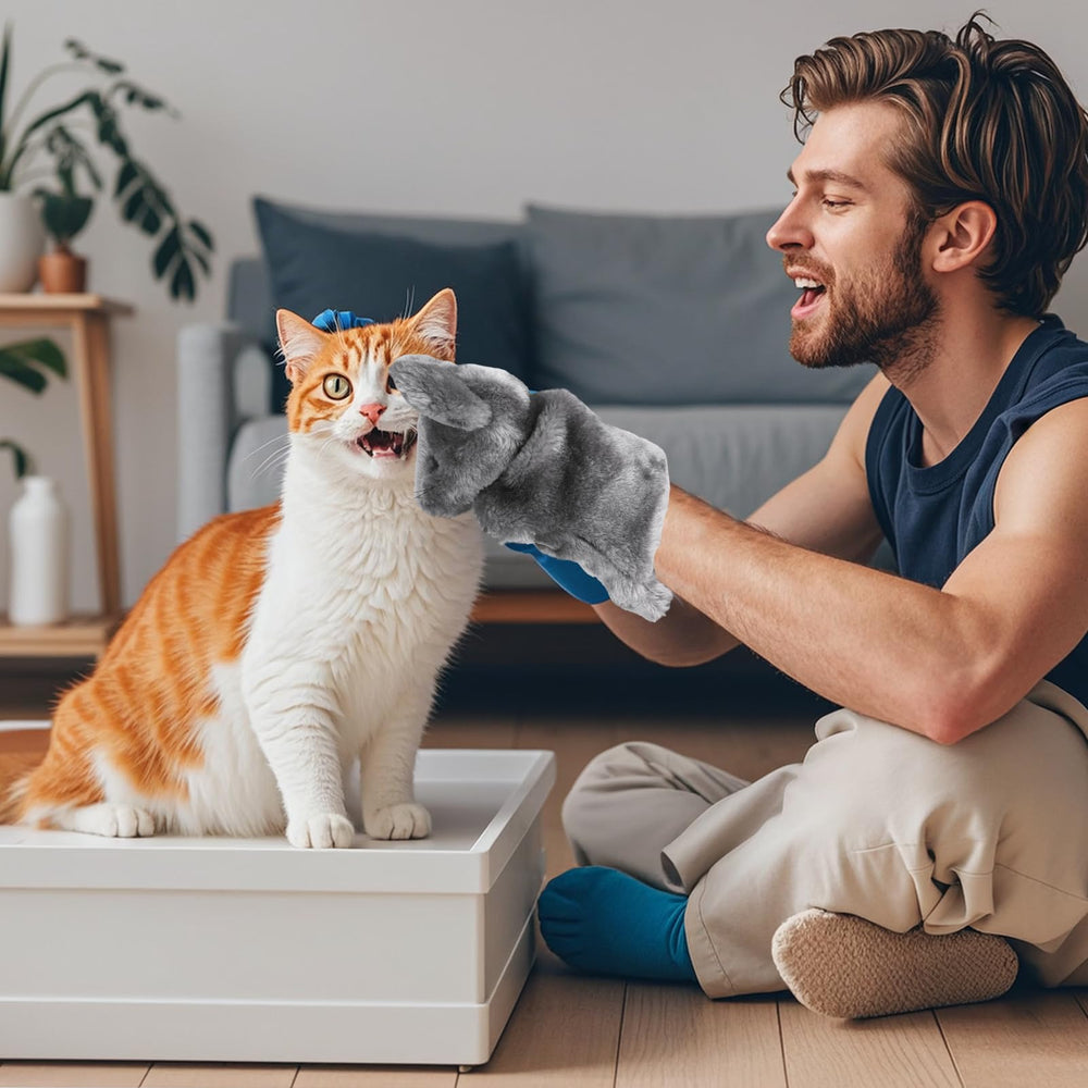 Mity Rain cat wrestling toy puppet indoor play ideas for varied games