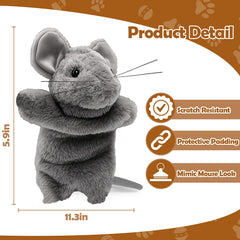 Mity Rain cat wrestling toy puppet plush fabric close-up highlighting soft material