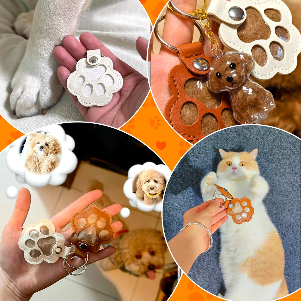 Mity Rain compact pet memorial keychain suitable for backpacks and purses.