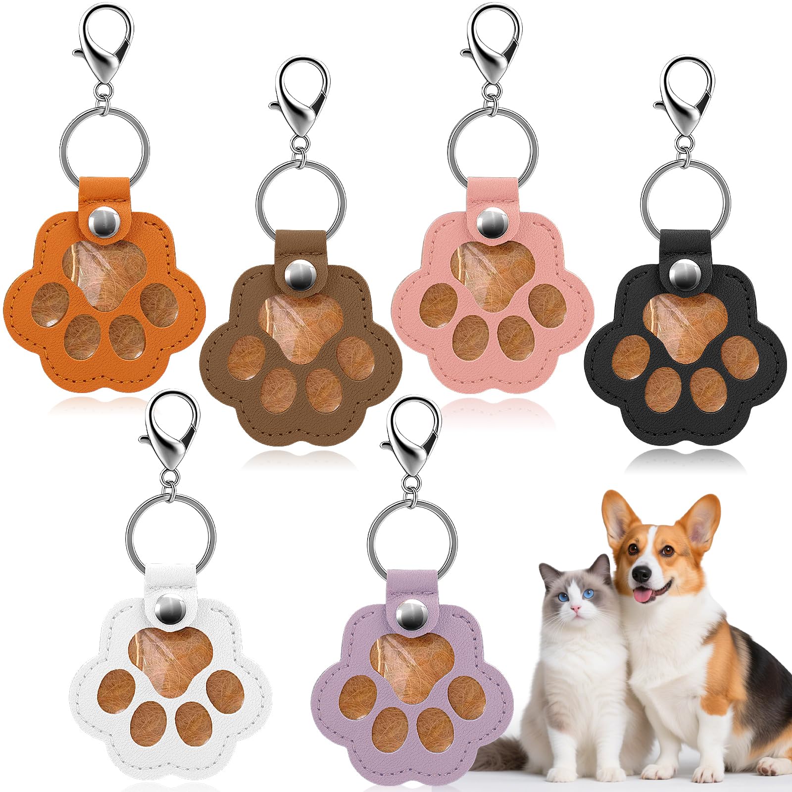 Mity Rain dog hair keepsake in a clear capsule, easily viewed for daily remembrance.