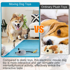 Mity rain dog toy gray automatic sensor in action for spontaneous movement