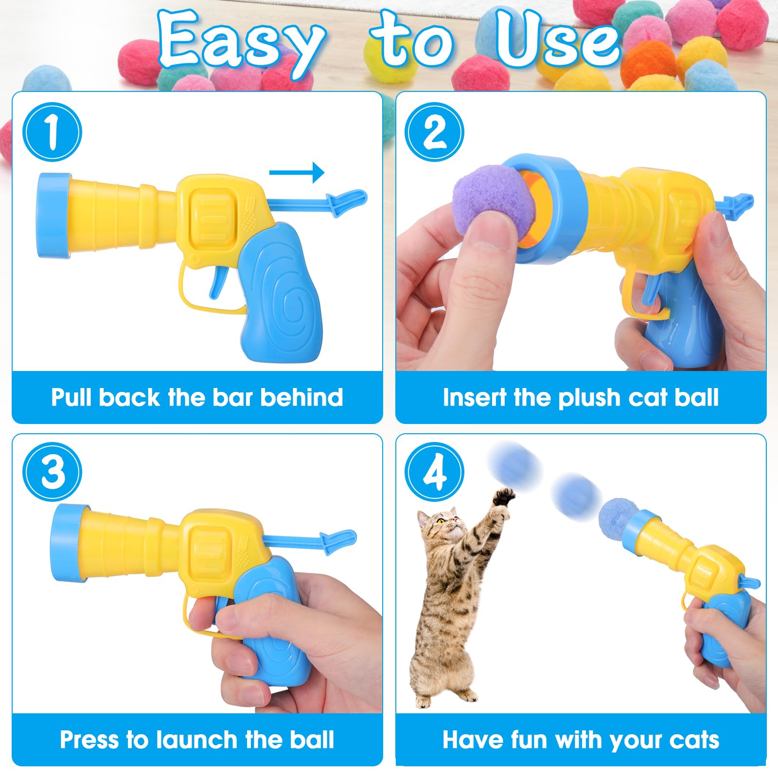 Mity Rain foldable cat ball pit design stores flat, convenient for apartments.