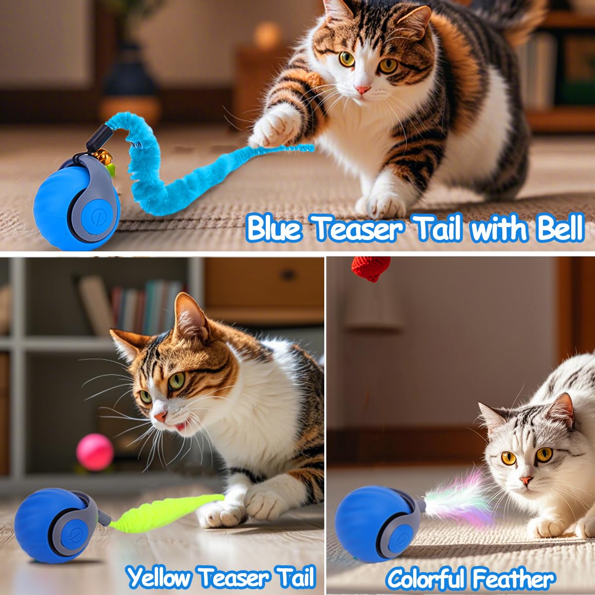 Mity Rain interactive cat toy ball rolling action for active movement