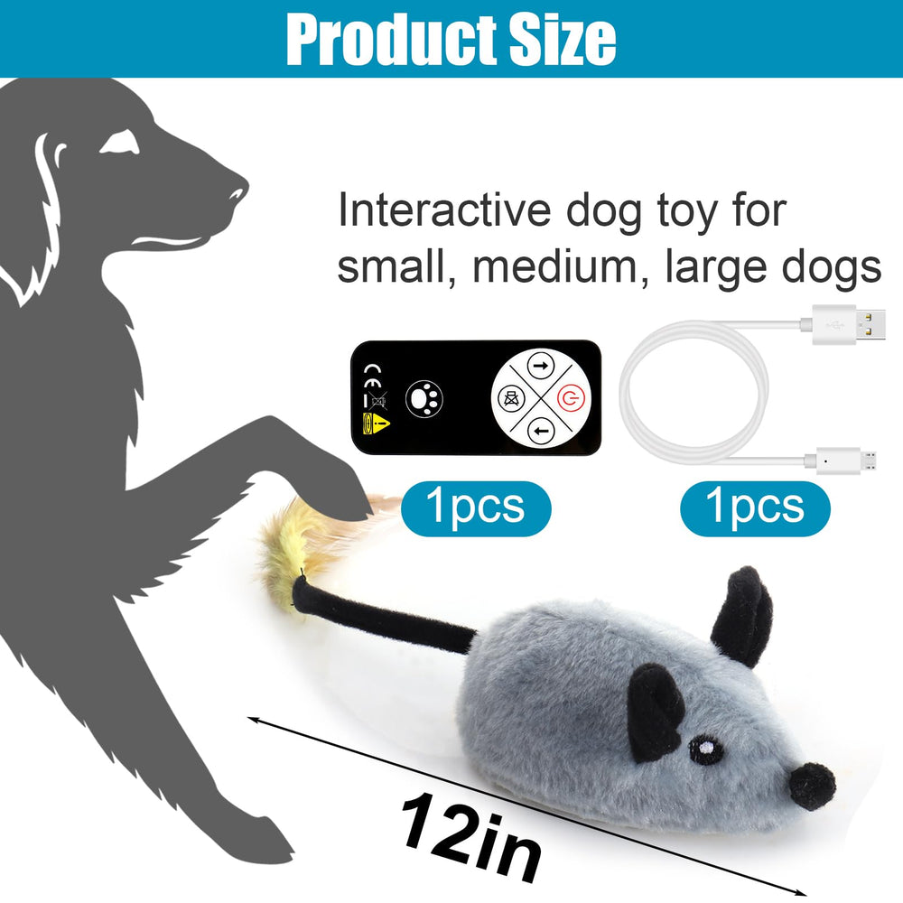 Mity rain interactive dog toy gray action shot highlighting chase play and engagement