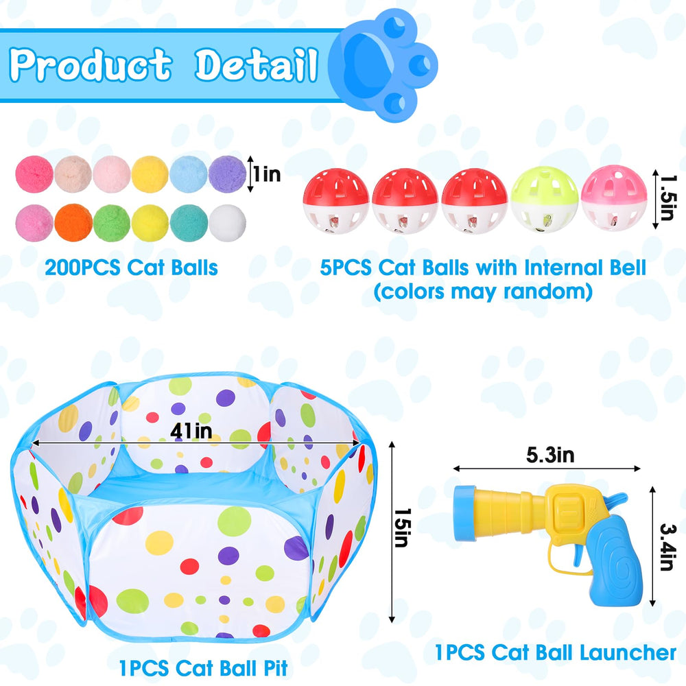 Mity Rain all-in-one enrichment kit ships with 200 pom poms and 5 bells.