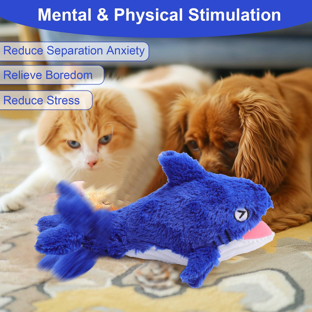 Mity rain plush squeaky dog toy offering soft comfort during solo play